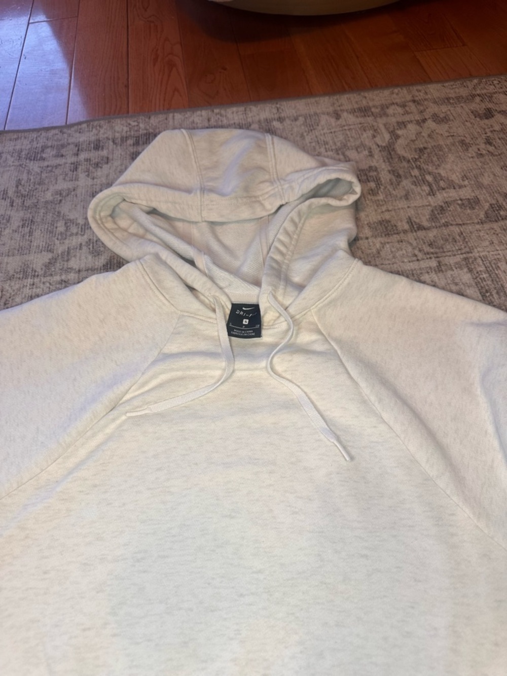 Nike Women's Cream Hooded Pullover Sweatshirt - Picture 2 of 4